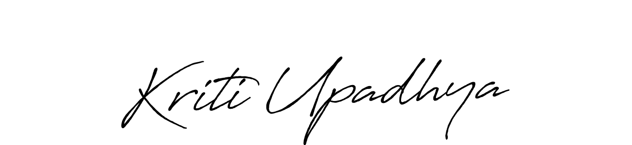 Use a signature maker to create a handwritten signature online. With this signature software, you can design (Antro_Vectra_Bolder) your own signature for name Kriti Upadhya. Kriti Upadhya signature style 7 images and pictures png