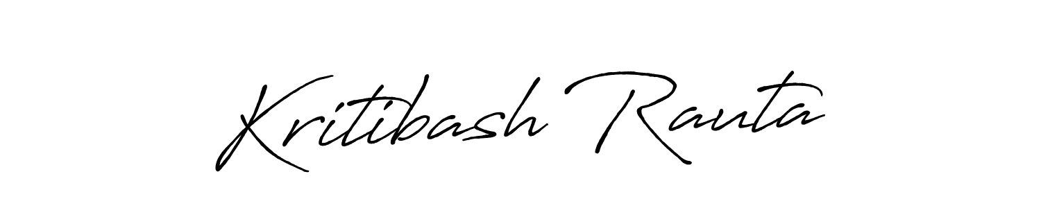 Design your own signature with our free online signature maker. With this signature software, you can create a handwritten (Antro_Vectra_Bolder) signature for name Kritibash Rauta. Kritibash Rauta signature style 7 images and pictures png