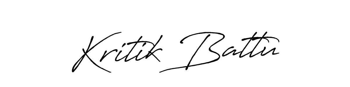 Also we have Kritik Battu name is the best signature style. Create professional handwritten signature collection using Antro_Vectra_Bolder autograph style. Kritik Battu signature style 7 images and pictures png
