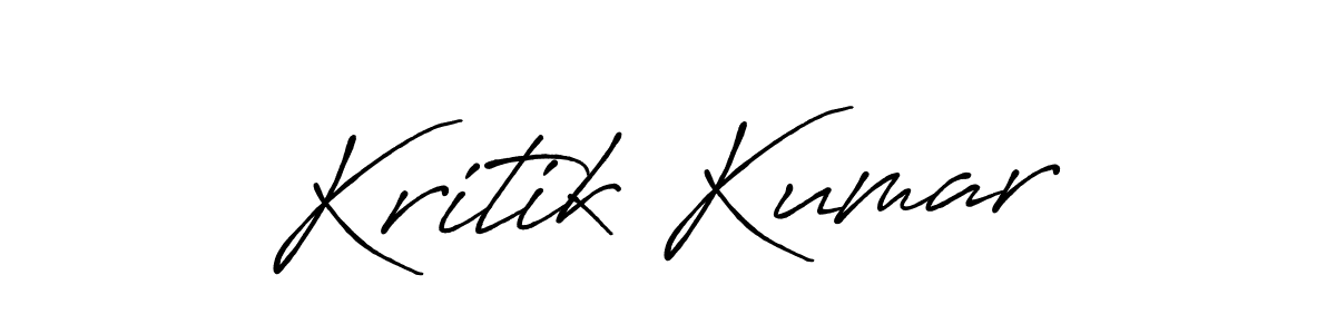 How to make Kritik Kumar name signature. Use Antro_Vectra_Bolder style for creating short signs online. This is the latest handwritten sign. Kritik Kumar signature style 7 images and pictures png