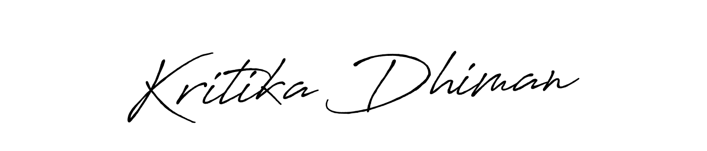 Antro_Vectra_Bolder is a professional signature style that is perfect for those who want to add a touch of class to their signature. It is also a great choice for those who want to make their signature more unique. Get Kritika Dhiman name to fancy signature for free. Kritika Dhiman signature style 7 images and pictures png