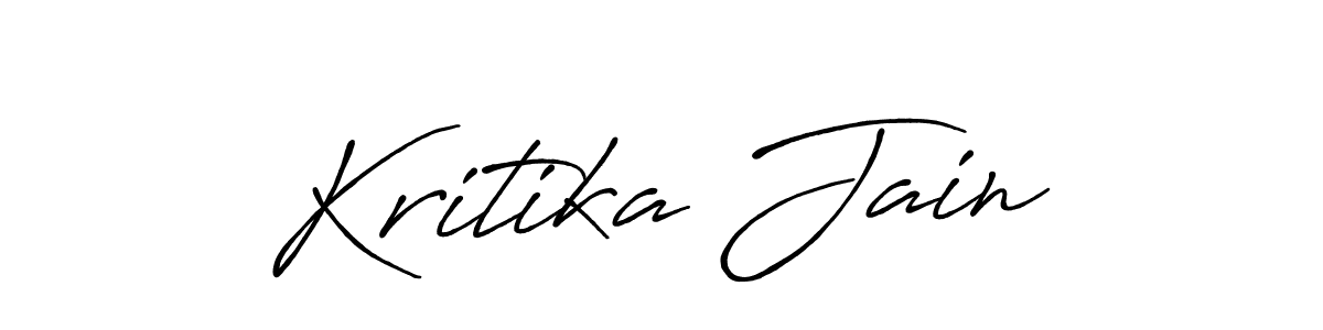 Make a beautiful signature design for name Kritika Jain. With this signature (Antro_Vectra_Bolder) style, you can create a handwritten signature for free. Kritika Jain signature style 7 images and pictures png