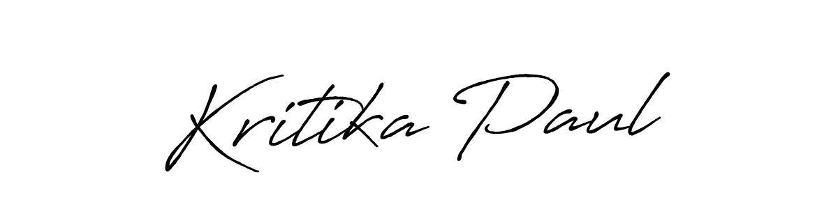 How to make Kritika Paul name signature. Use Antro_Vectra_Bolder style for creating short signs online. This is the latest handwritten sign. Kritika Paul signature style 7 images and pictures png