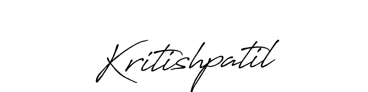 Also we have Kritishpatil name is the best signature style. Create professional handwritten signature collection using Antro_Vectra_Bolder autograph style. Kritishpatil signature style 7 images and pictures png