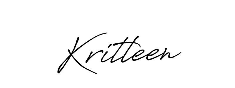 How to make Kritleen name signature. Use Antro_Vectra_Bolder style for creating short signs online. This is the latest handwritten sign. Kritleen signature style 7 images and pictures png