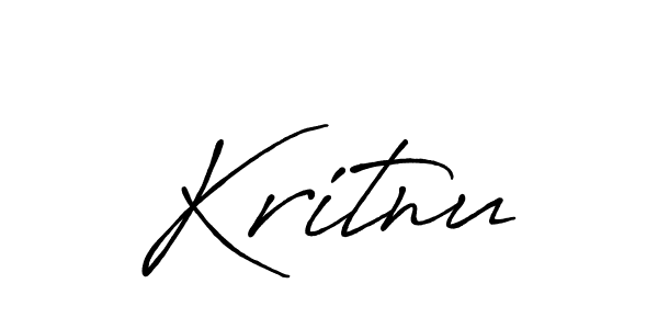 Make a beautiful signature design for name Kritnu. With this signature (Antro_Vectra_Bolder) style, you can create a handwritten signature for free. Kritnu signature style 7 images and pictures png