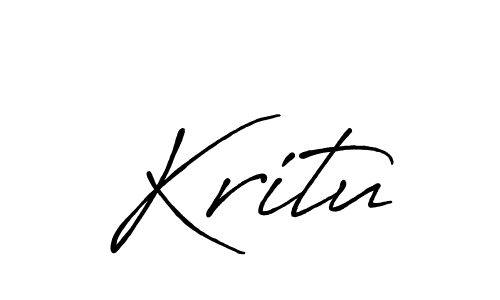Make a beautiful signature design for name Kritu. With this signature (Antro_Vectra_Bolder) style, you can create a handwritten signature for free. Kritu signature style 7 images and pictures png