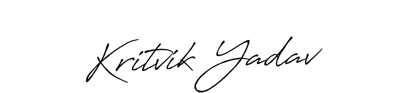 How to make Kritvik Yadav signature? Antro_Vectra_Bolder is a professional autograph style. Create handwritten signature for Kritvik Yadav name. Kritvik Yadav signature style 7 images and pictures png