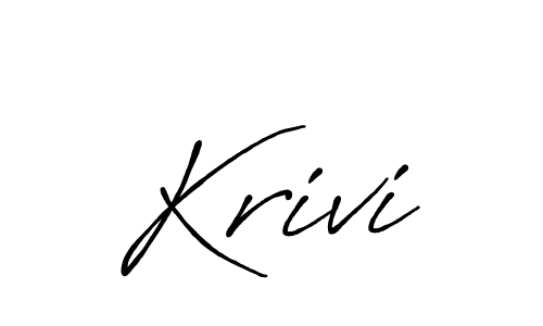 How to make Krivi name signature. Use Antro_Vectra_Bolder style for creating short signs online. This is the latest handwritten sign. Krivi signature style 7 images and pictures png