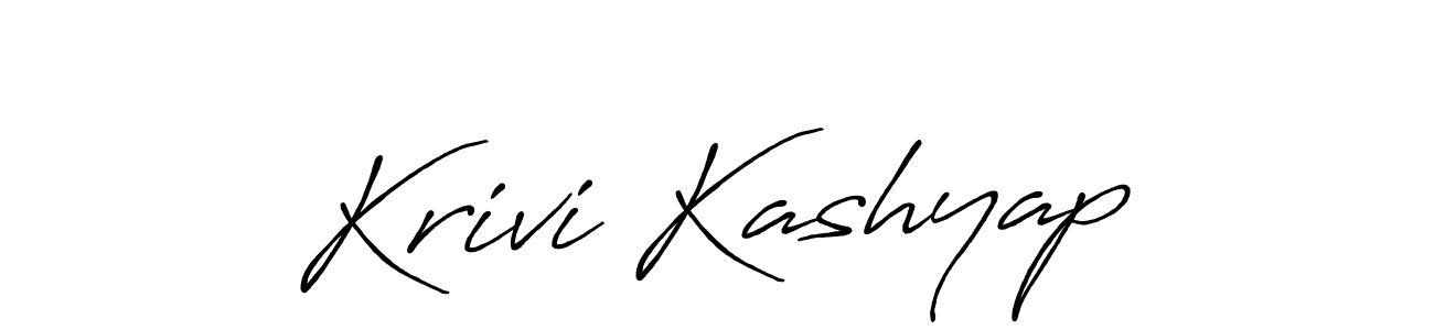 How to make Krivi Kashyap name signature. Use Antro_Vectra_Bolder style for creating short signs online. This is the latest handwritten sign. Krivi Kashyap signature style 7 images and pictures png