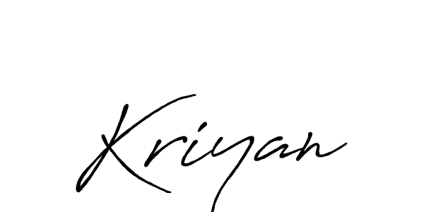 Also we have Kriyan name is the best signature style. Create professional handwritten signature collection using Antro_Vectra_Bolder autograph style. Kriyan signature style 7 images and pictures png