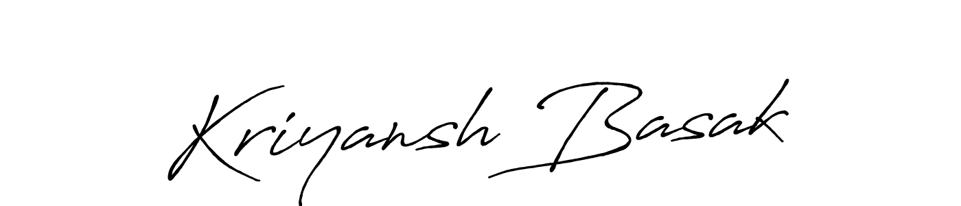 The best way (Antro_Vectra_Bolder) to make a short signature is to pick only two or three words in your name. The name Kriyansh Basak include a total of six letters. For converting this name. Kriyansh Basak signature style 7 images and pictures png