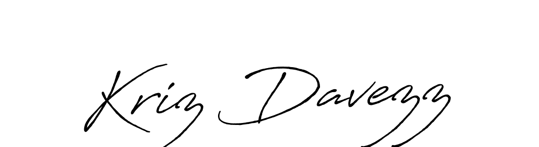 Make a short Kriz Davezz signature style. Manage your documents anywhere anytime using Antro_Vectra_Bolder. Create and add eSignatures, submit forms, share and send files easily. Kriz Davezz signature style 7 images and pictures png
