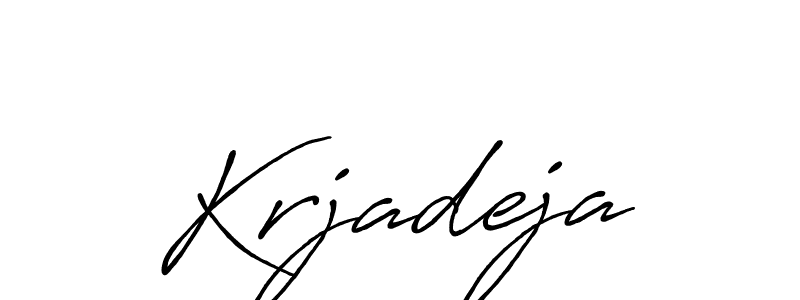 Make a beautiful signature design for name Krjadeja. With this signature (Antro_Vectra_Bolder) style, you can create a handwritten signature for free. Krjadeja signature style 7 images and pictures png