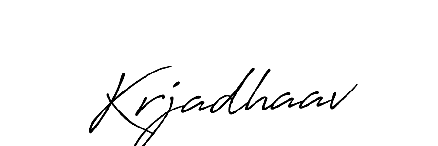 Create a beautiful signature design for name Krjadhaav. With this signature (Antro_Vectra_Bolder) fonts, you can make a handwritten signature for free. Krjadhaav signature style 7 images and pictures png