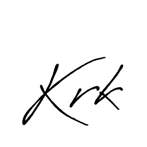 Krk stylish signature style. Best Handwritten Sign (Antro_Vectra_Bolder) for my name. Handwritten Signature Collection Ideas for my name Krk. Krk signature style 7 images and pictures png