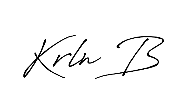 How to make Krln B signature? Antro_Vectra_Bolder is a professional autograph style. Create handwritten signature for Krln B name. Krln B signature style 7 images and pictures png