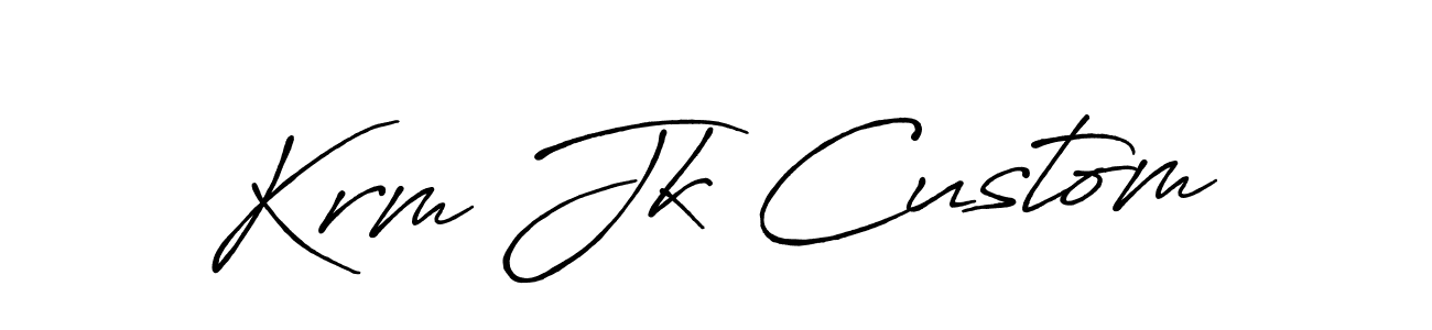 It looks lik you need a new signature style for name Krm Jk Custom. Design unique handwritten (Antro_Vectra_Bolder) signature with our free signature maker in just a few clicks. Krm Jk Custom signature style 7 images and pictures png