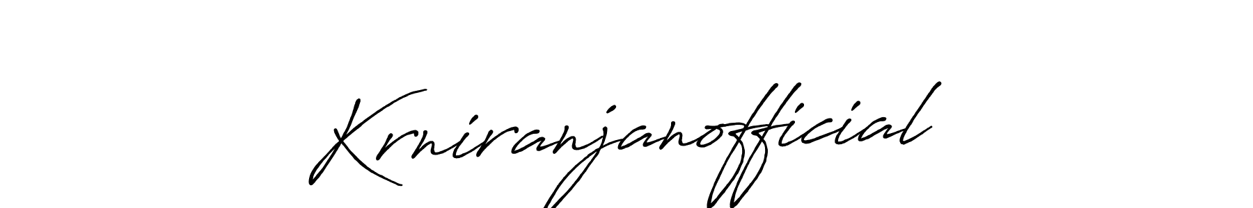 Create a beautiful signature design for name Krniranjanofficial. With this signature (Antro_Vectra_Bolder) fonts, you can make a handwritten signature for free. Krniranjanofficial signature style 7 images and pictures png