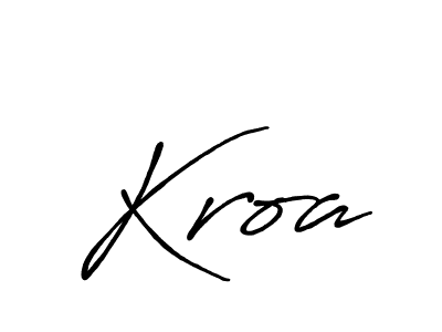 How to make Kroa name signature. Use Antro_Vectra_Bolder style for creating short signs online. This is the latest handwritten sign. Kroa signature style 7 images and pictures png