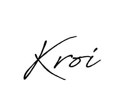 How to make Kroi signature? Antro_Vectra_Bolder is a professional autograph style. Create handwritten signature for Kroi name. Kroi signature style 7 images and pictures png