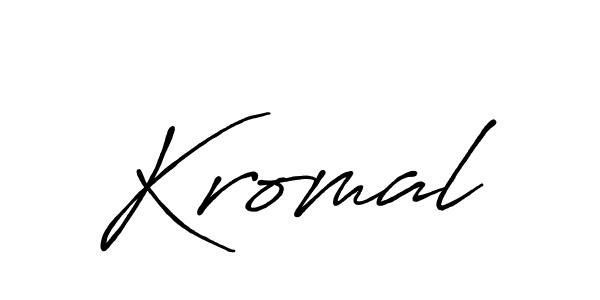 Use a signature maker to create a handwritten signature online. With this signature software, you can design (Antro_Vectra_Bolder) your own signature for name Kromal. Kromal signature style 7 images and pictures png