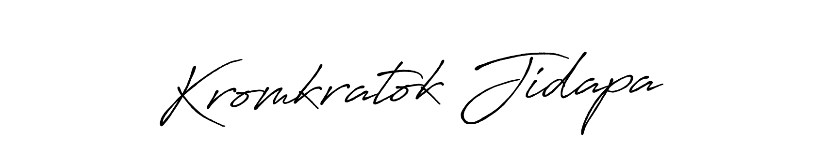 Also we have Kromkratok Jidapa name is the best signature style. Create professional handwritten signature collection using Antro_Vectra_Bolder autograph style. Kromkratok Jidapa signature style 7 images and pictures png