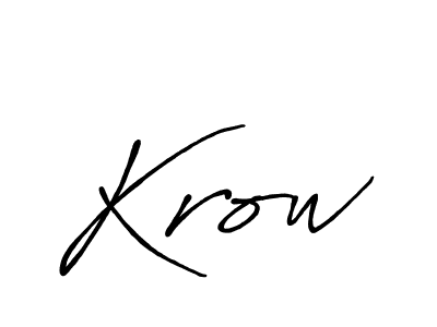 Krow stylish signature style. Best Handwritten Sign (Antro_Vectra_Bolder) for my name. Handwritten Signature Collection Ideas for my name Krow. Krow signature style 7 images and pictures png