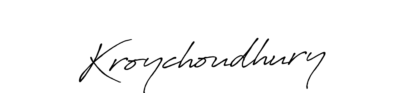 Design your own signature with our free online signature maker. With this signature software, you can create a handwritten (Antro_Vectra_Bolder) signature for name Kroychoudhury. Kroychoudhury signature style 7 images and pictures png