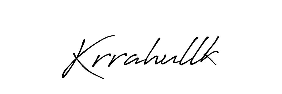 Make a beautiful signature design for name Krrahullk. With this signature (Antro_Vectra_Bolder) style, you can create a handwritten signature for free. Krrahullk signature style 7 images and pictures png