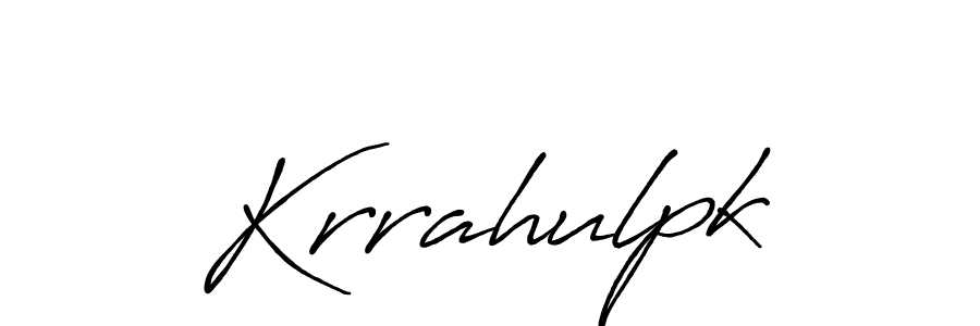 Use a signature maker to create a handwritten signature online. With this signature software, you can design (Antro_Vectra_Bolder) your own signature for name Krrahulpk. Krrahulpk signature style 7 images and pictures png