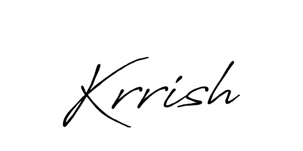 How to make Krrish name signature. Use Antro_Vectra_Bolder style for creating short signs online. This is the latest handwritten sign. Krrish signature style 7 images and pictures png