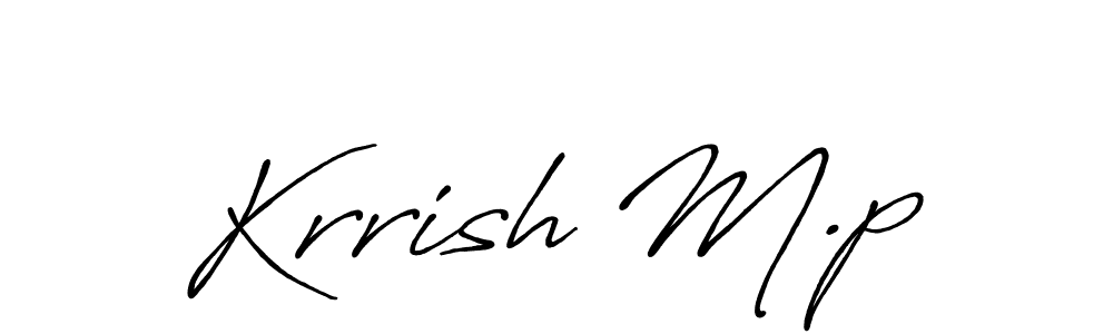 Similarly Antro_Vectra_Bolder is the best handwritten signature design. Signature creator online .You can use it as an online autograph creator for name Krrish M.p. Krrish M.p signature style 7 images and pictures png