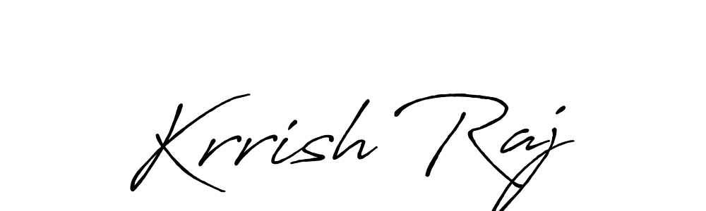 Use a signature maker to create a handwritten signature online. With this signature software, you can design (Antro_Vectra_Bolder) your own signature for name Krrish Raj. Krrish Raj signature style 7 images and pictures png