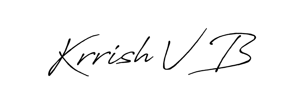 How to make Krrish V B signature? Antro_Vectra_Bolder is a professional autograph style. Create handwritten signature for Krrish V B name. Krrish V B signature style 7 images and pictures png