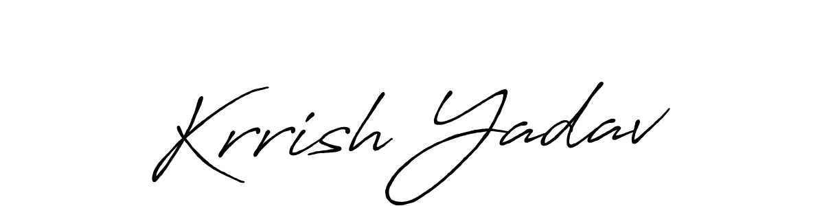 Make a beautiful signature design for name Krrish Yadav. With this signature (Antro_Vectra_Bolder) style, you can create a handwritten signature for free. Krrish Yadav signature style 7 images and pictures png