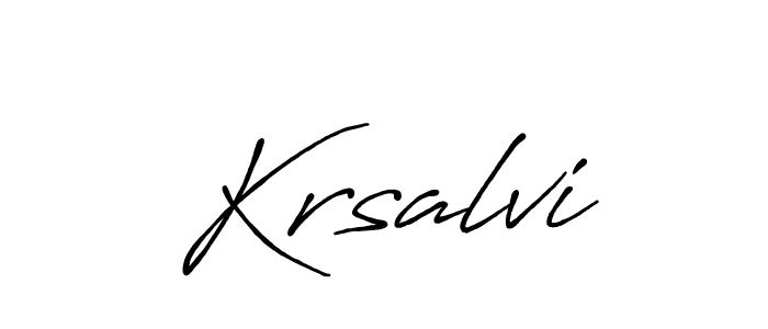 Make a beautiful signature design for name Krsalvi. With this signature (Antro_Vectra_Bolder) style, you can create a handwritten signature for free. Krsalvi signature style 7 images and pictures png