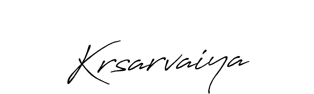 Also we have Krsarvaiya name is the best signature style. Create professional handwritten signature collection using Antro_Vectra_Bolder autograph style. Krsarvaiya signature style 7 images and pictures png