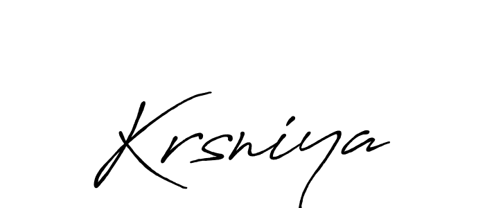 Create a beautiful signature design for name Krsniya. With this signature (Antro_Vectra_Bolder) fonts, you can make a handwritten signature for free. Krsniya signature style 7 images and pictures png