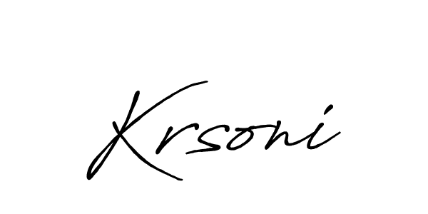 How to make Krsoni signature? Antro_Vectra_Bolder is a professional autograph style. Create handwritten signature for Krsoni name. Krsoni signature style 7 images and pictures png