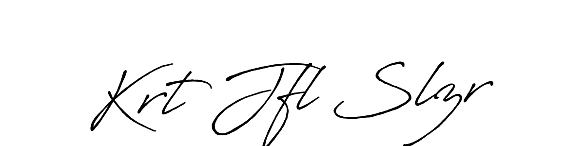 Make a beautiful signature design for name Krt Jfl Slzr. With this signature (Antro_Vectra_Bolder) style, you can create a handwritten signature for free. Krt Jfl Slzr signature style 7 images and pictures png