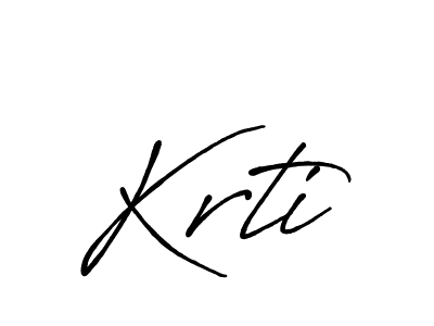 Use a signature maker to create a handwritten signature online. With this signature software, you can design (Antro_Vectra_Bolder) your own signature for name Krti. Krti signature style 7 images and pictures png