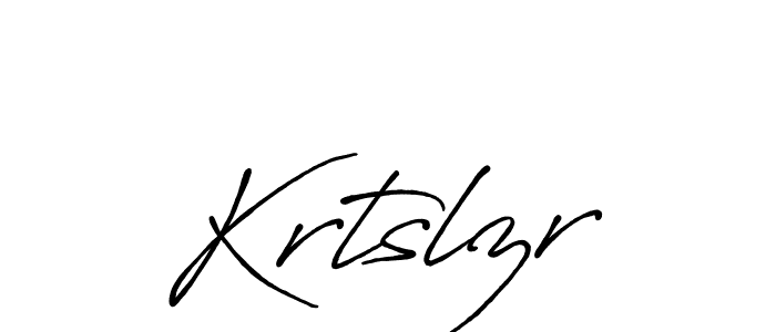 Make a beautiful signature design for name Krtslzr. With this signature (Antro_Vectra_Bolder) style, you can create a handwritten signature for free. Krtslzr signature style 7 images and pictures png