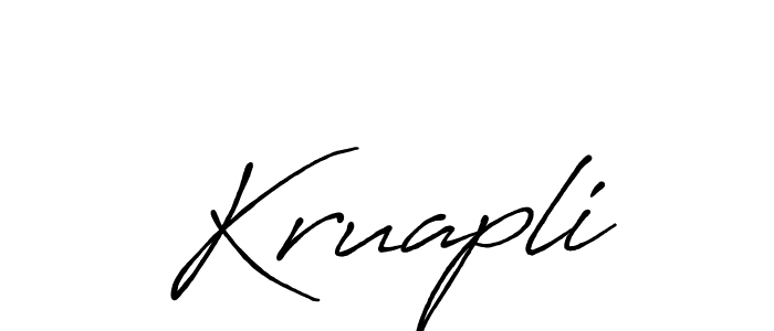 Make a short Kruapli signature style. Manage your documents anywhere anytime using Antro_Vectra_Bolder. Create and add eSignatures, submit forms, share and send files easily. Kruapli signature style 7 images and pictures png