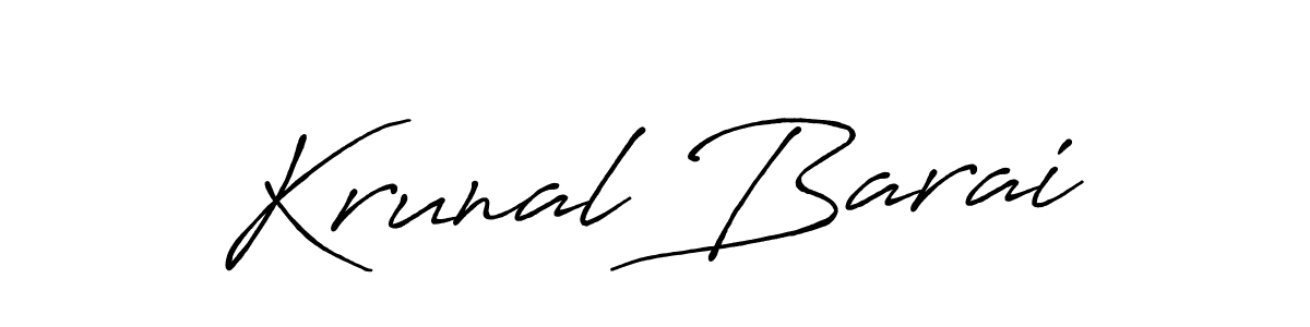 if you are searching for the best signature style for your name Krunal Barai. so please give up your signature search. here we have designed multiple signature styles  using Antro_Vectra_Bolder. Krunal Barai signature style 7 images and pictures png