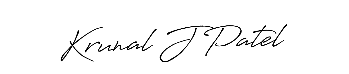 It looks lik you need a new signature style for name Krunal J Patel. Design unique handwritten (Antro_Vectra_Bolder) signature with our free signature maker in just a few clicks. Krunal J Patel signature style 7 images and pictures png