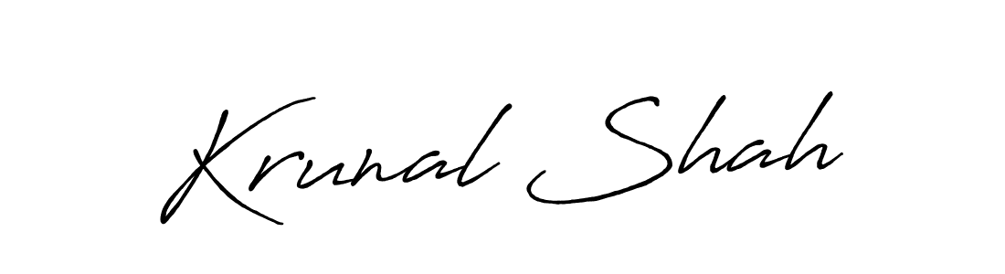 Design your own signature with our free online signature maker. With this signature software, you can create a handwritten (Antro_Vectra_Bolder) signature for name Krunal Shah. Krunal Shah signature style 7 images and pictures png