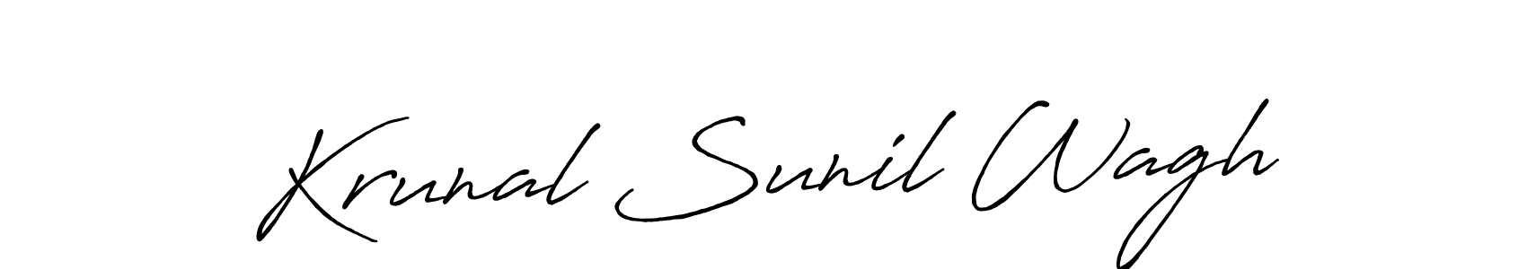 Use a signature maker to create a handwritten signature online. With this signature software, you can design (Antro_Vectra_Bolder) your own signature for name Krunal Sunil Wagh. Krunal Sunil Wagh signature style 7 images and pictures png