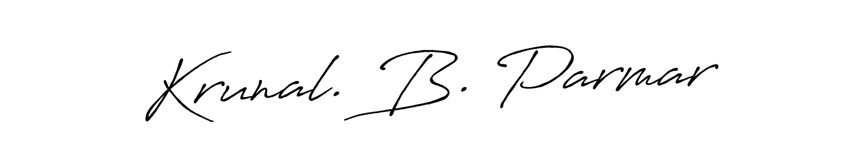 Similarly Antro_Vectra_Bolder is the best handwritten signature design. Signature creator online .You can use it as an online autograph creator for name Krunal. B. Parmar. Krunal. B. Parmar signature style 7 images and pictures png