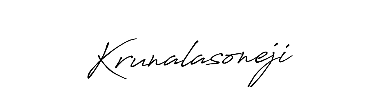 How to make Krunalasoneji signature? Antro_Vectra_Bolder is a professional autograph style. Create handwritten signature for Krunalasoneji name. Krunalasoneji signature style 7 images and pictures png